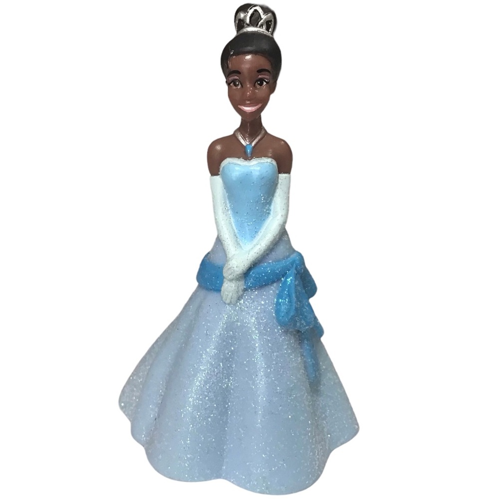 Disney Princess Tiana Frog Blue Dress Deluxe Cake Topper Replacement Figurine